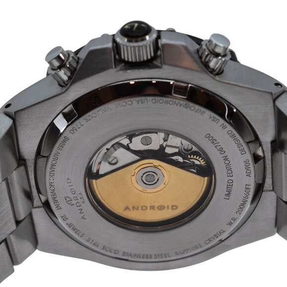 Android Men's 50mm Divemaster Enforcer Watch Valjoux 7750 Limited 500 Ref AD905! - Picture 7 of 8